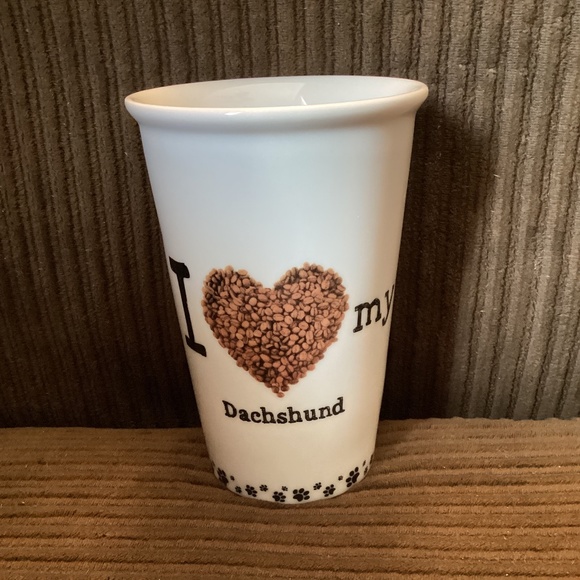 DACHSHUND Coffee Mug I ❤️ MY DACHSHUND Paw Prints🐾 - Picture 3 of 5